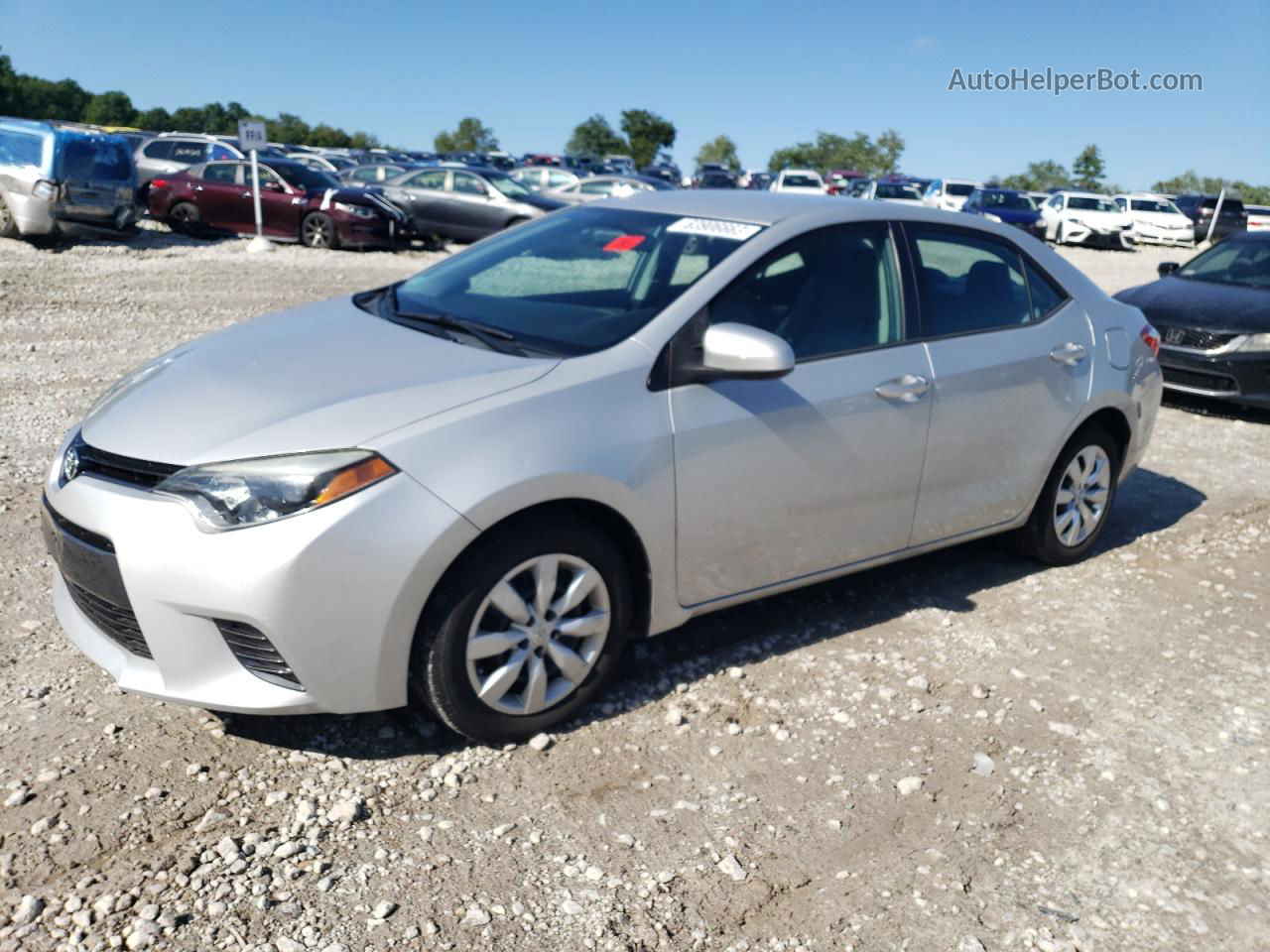 2015 Toyota Corolla L Silver vin: 2T1BURHE4FC280652