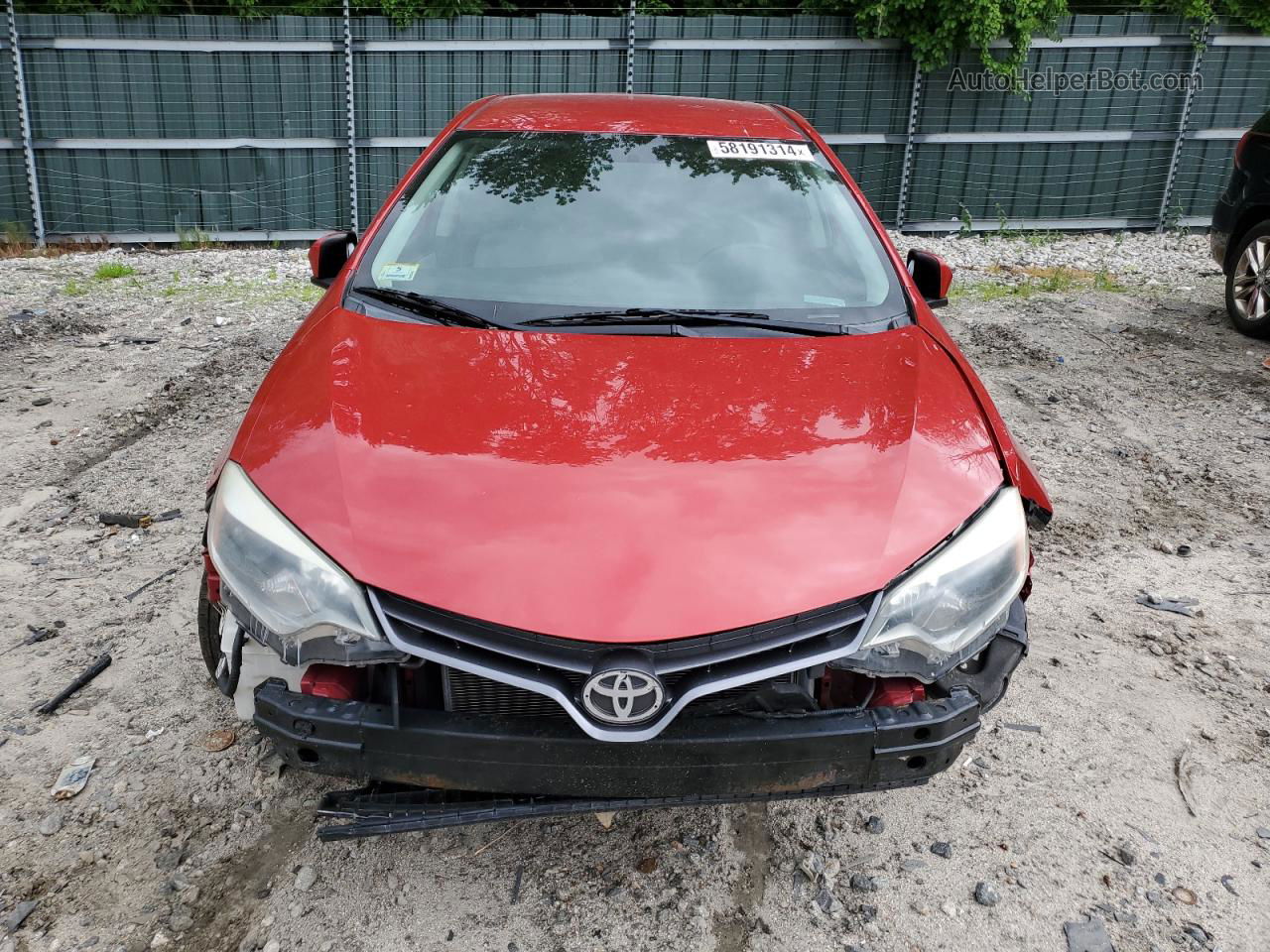 2015 Toyota Corolla L Красный vin: 2T1BURHE4FC301533