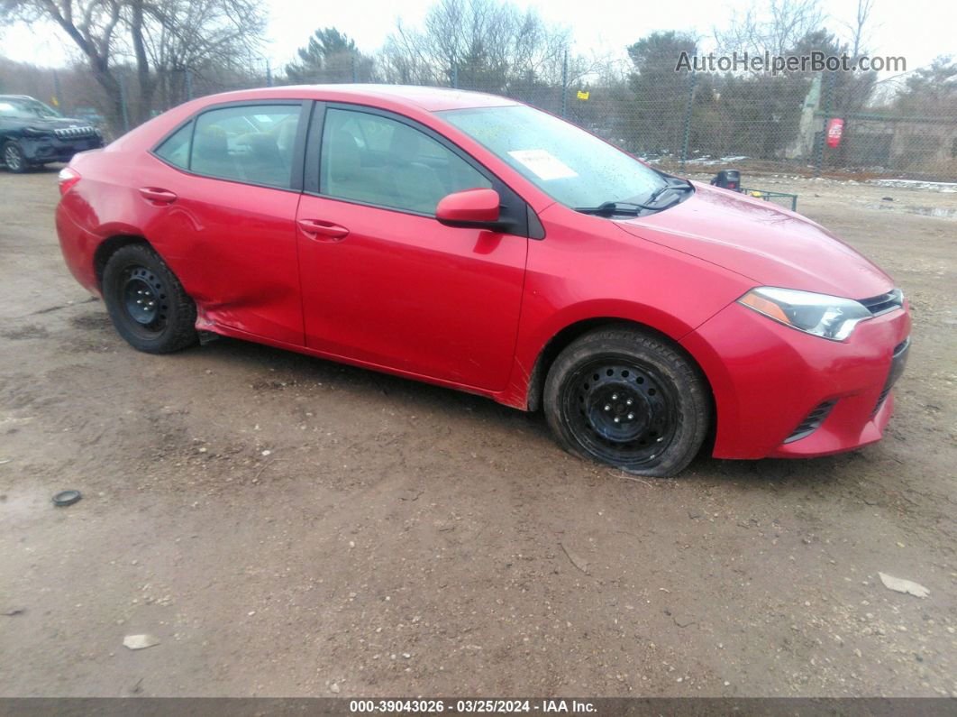 2015 Toyota Corolla Le Red vin: 2T1BURHE4FC309955