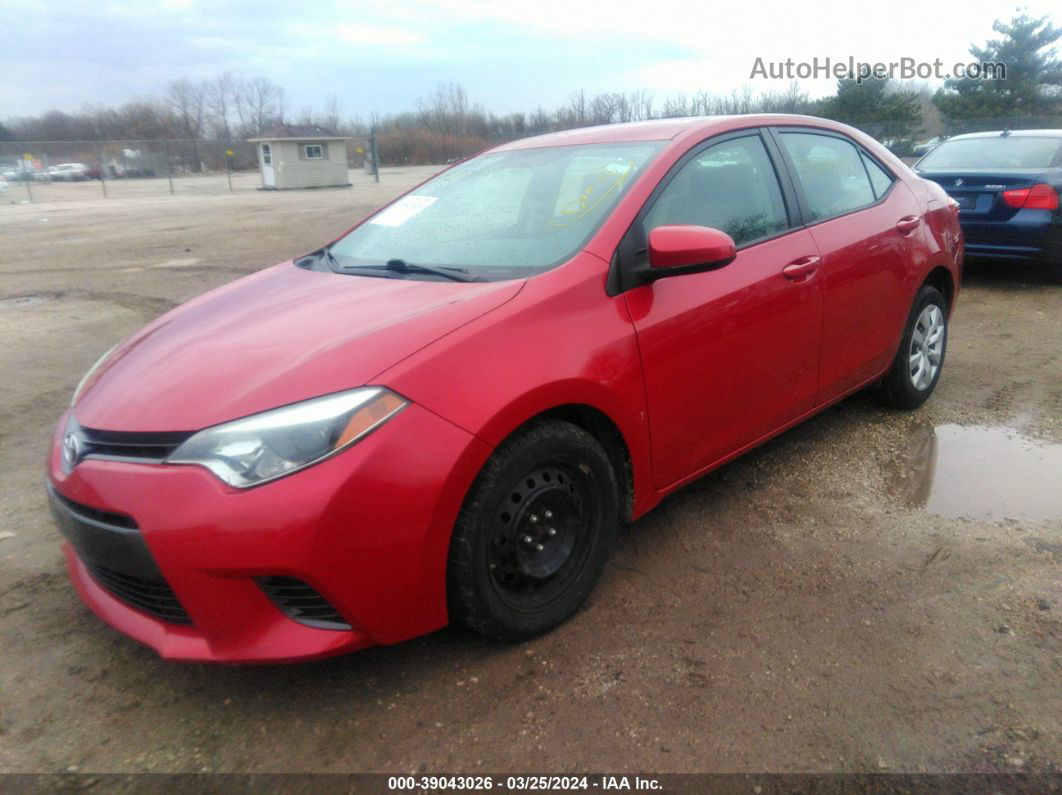 2015 Toyota Corolla Le Red vin: 2T1BURHE4FC309955