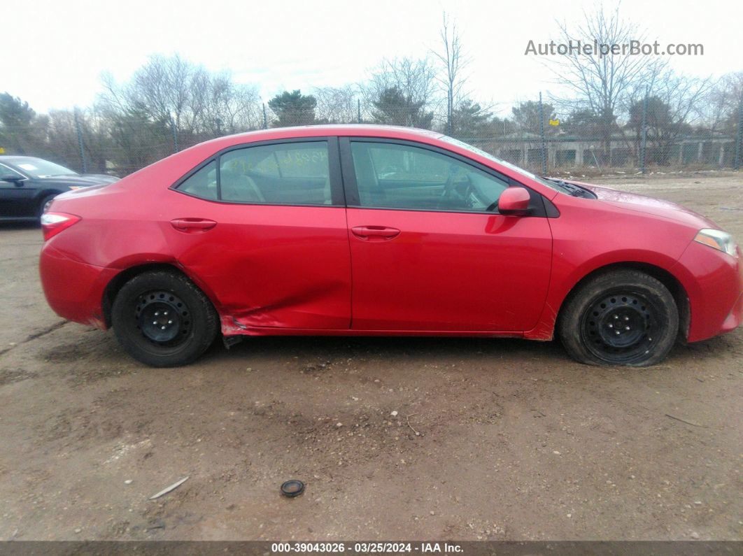 2015 Toyota Corolla Le Red vin: 2T1BURHE4FC309955