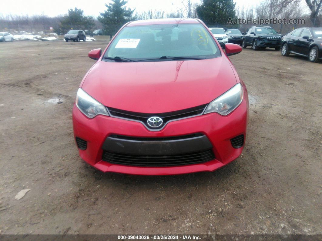 2015 Toyota Corolla Le Red vin: 2T1BURHE4FC309955