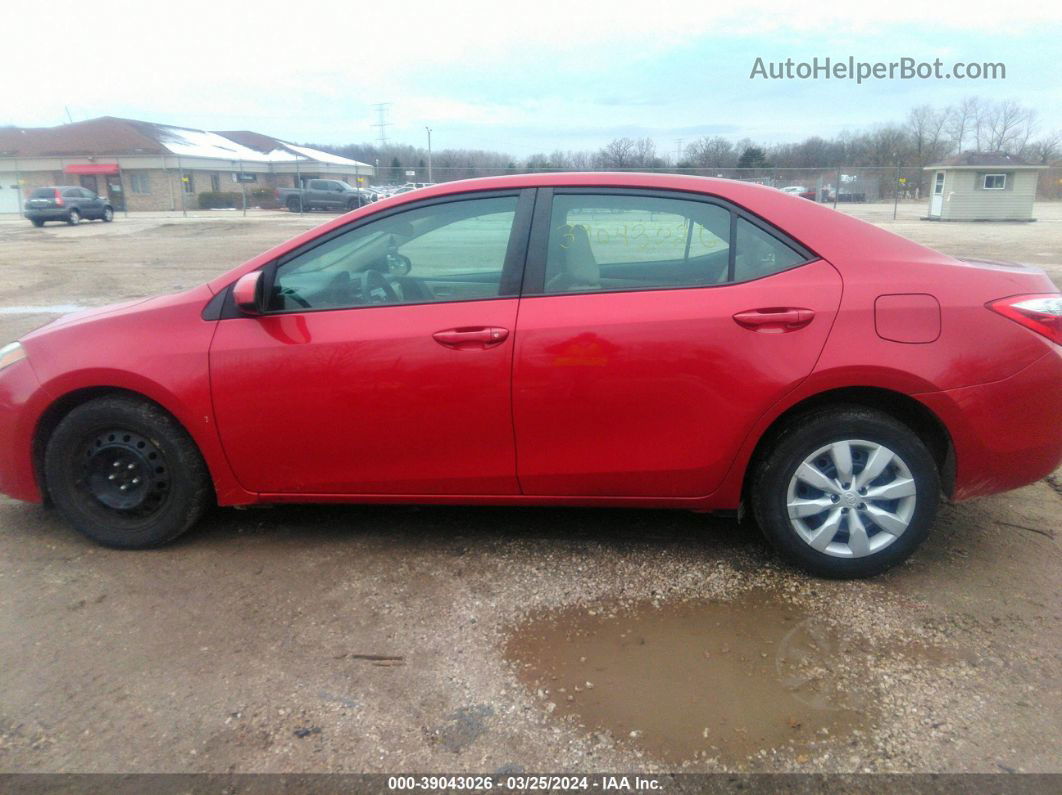 2015 Toyota Corolla Le Red vin: 2T1BURHE4FC309955