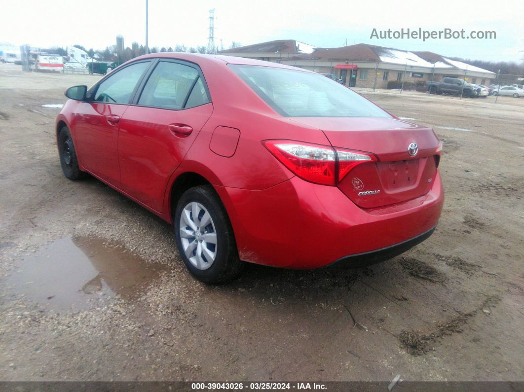 2015 Toyota Corolla Le Red vin: 2T1BURHE4FC309955