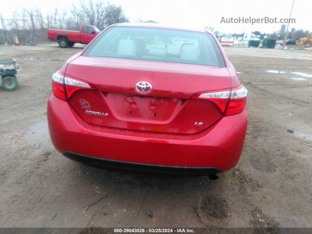 2015 Toyota Corolla Le Red vin: 2T1BURHE4FC309955