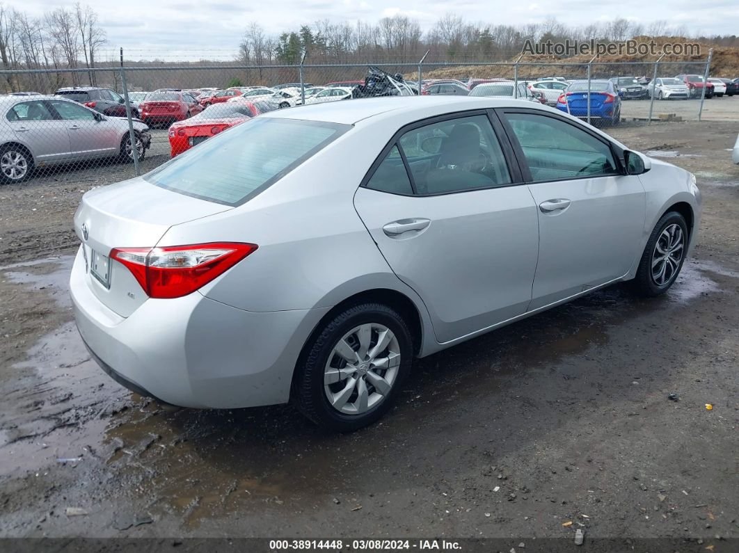 2015 Toyota Corolla Le Silver vin: 2T1BURHE4FC401504