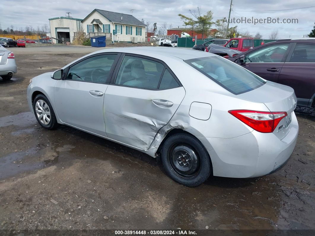 2015 Toyota Corolla Le Серебряный vin: 2T1BURHE4FC401504