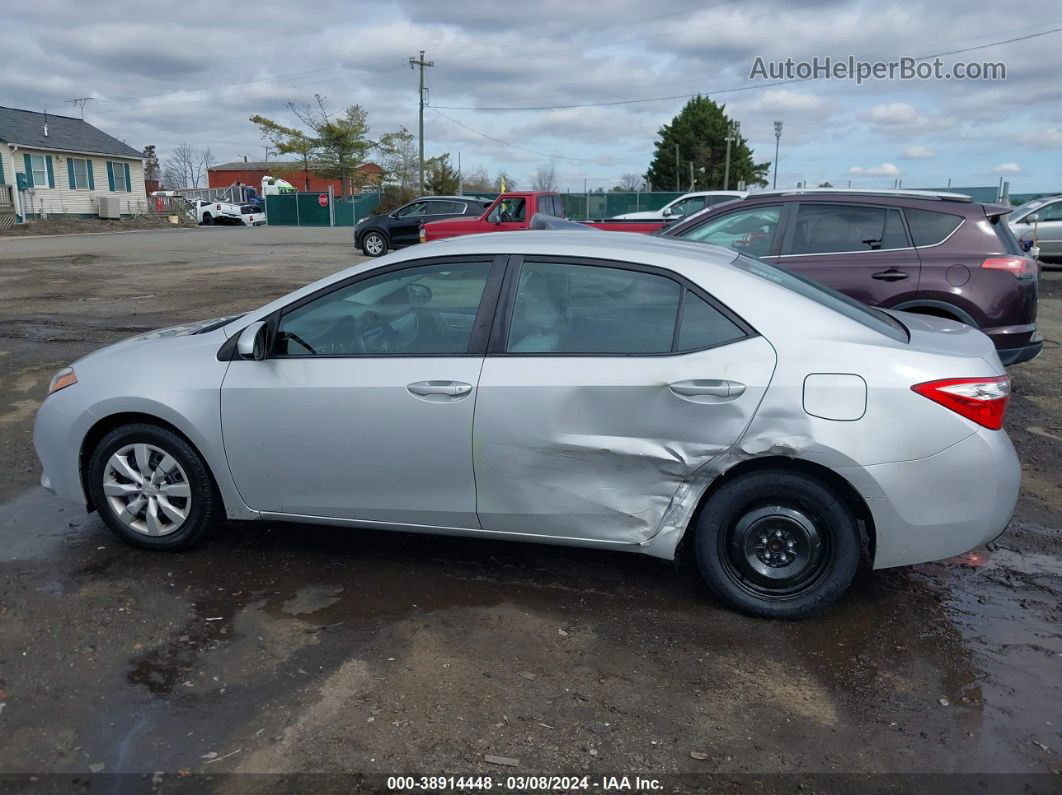 2015 Toyota Corolla Le Silver vin: 2T1BURHE4FC401504