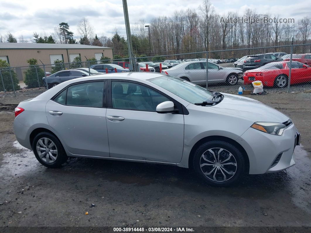 2015 Toyota Corolla Le Silver vin: 2T1BURHE4FC401504