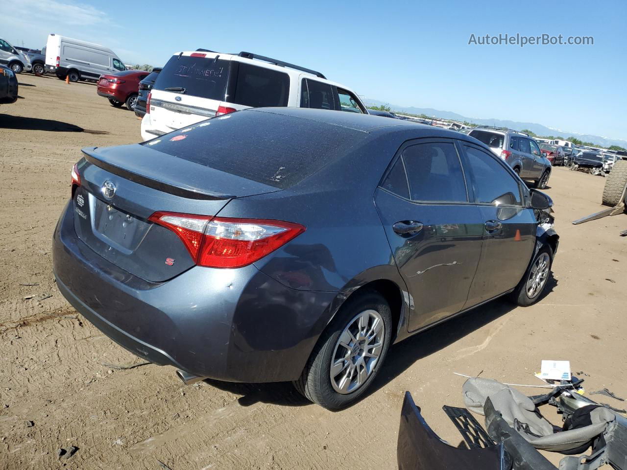 2015 Toyota Corolla L Gray vin: 2T1BURHE4FC436933