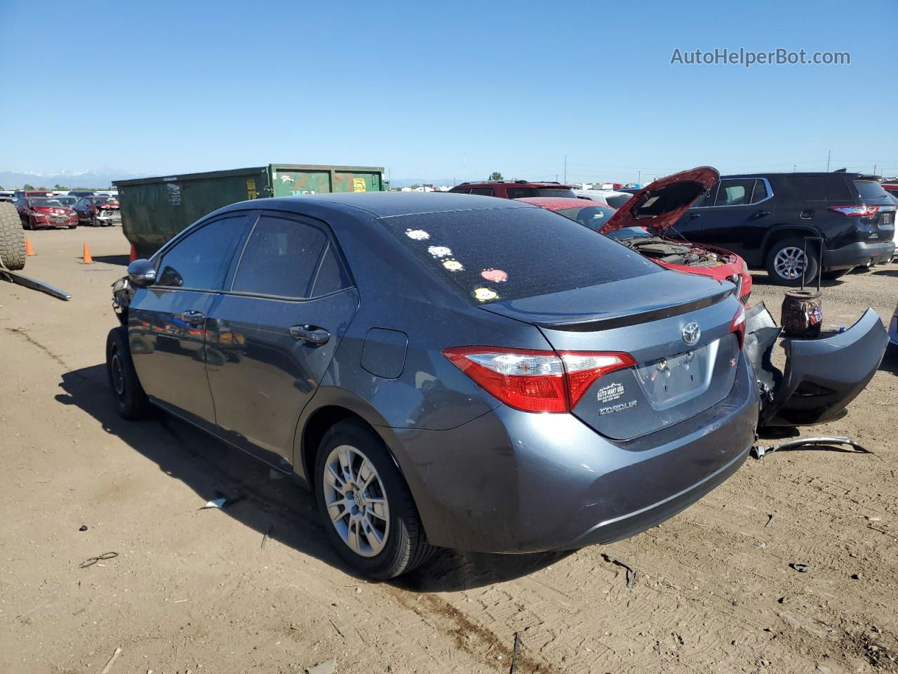 2015 Toyota Corolla L Gray vin: 2T1BURHE4FC436933