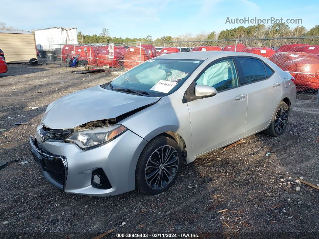 2015 Toyota Corolla S Plus Silver vin: 2T1BURHE4FC438357