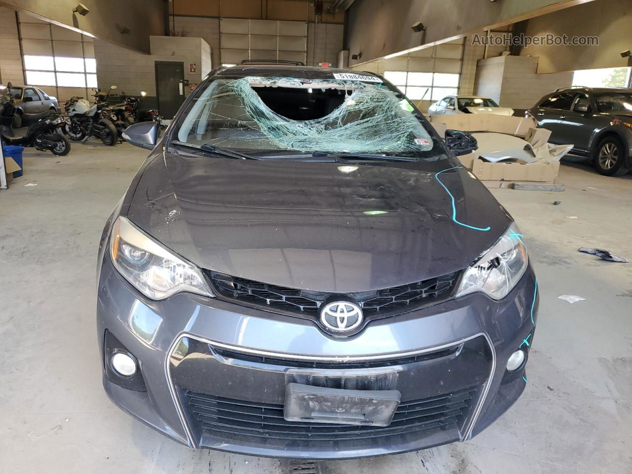 2015 Toyota Corolla L Серый vin: 2T1BURHE4FC440576