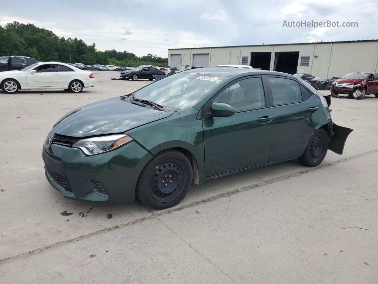 2015 Toyota Corolla L Green vin: 2T1BURHE4FC444840