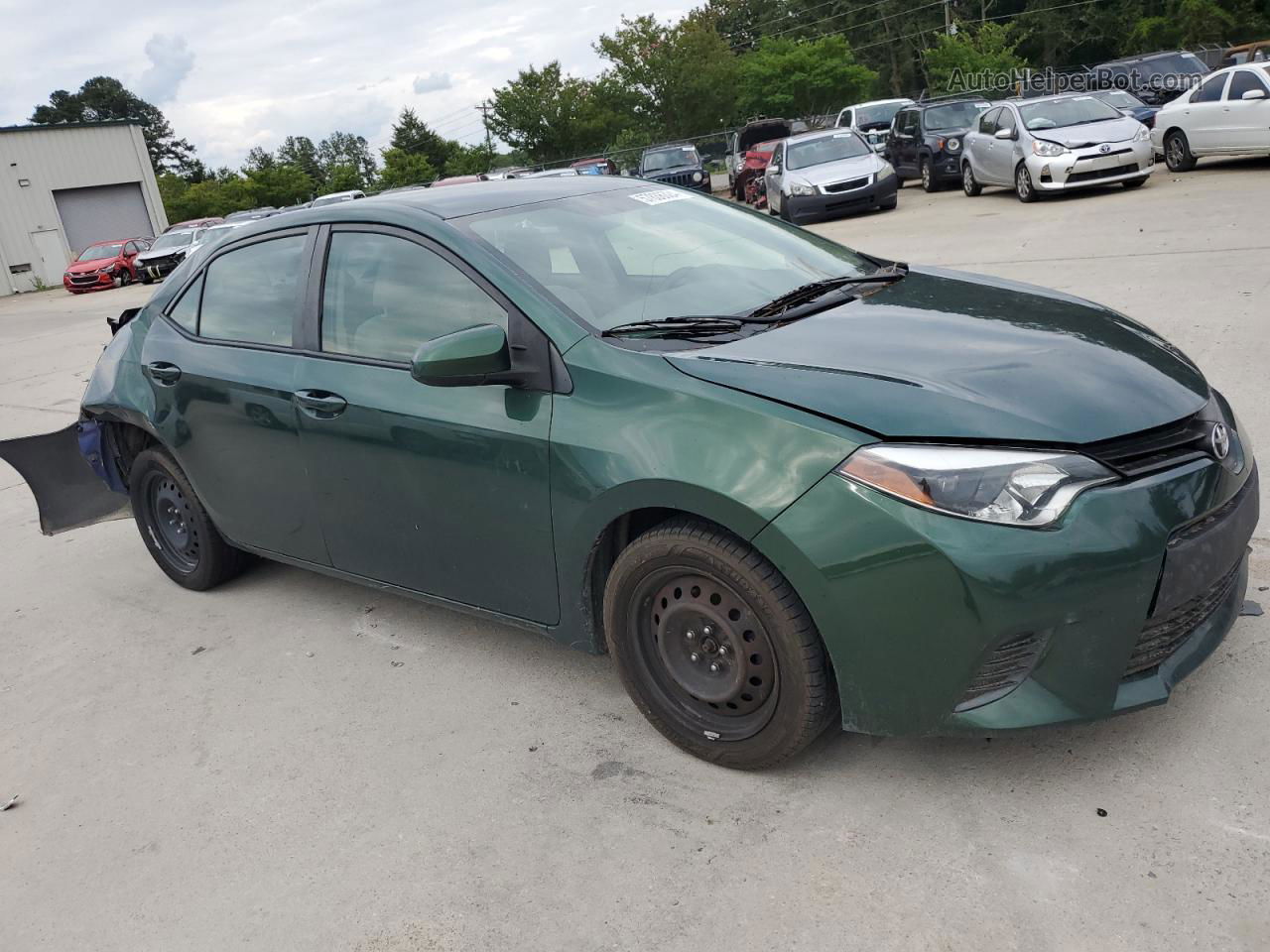 2015 Toyota Corolla L Green vin: 2T1BURHE4FC444840