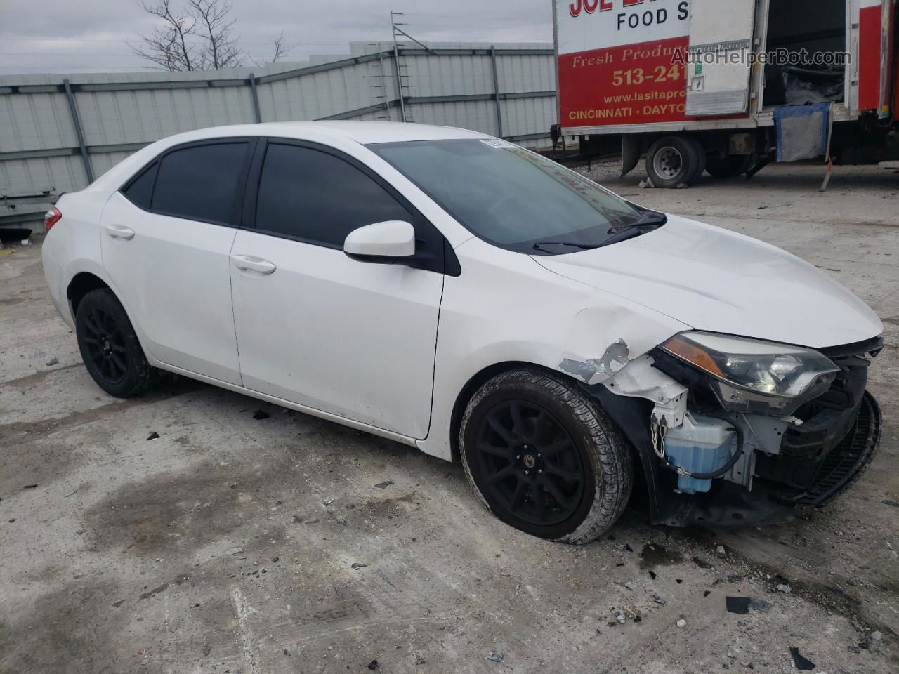 2015 Toyota Corolla L White vin: 2T1BURHE4FC446152