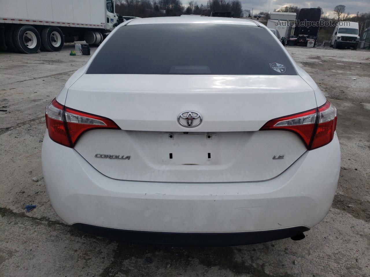 2015 Toyota Corolla L White vin: 2T1BURHE4FC446152