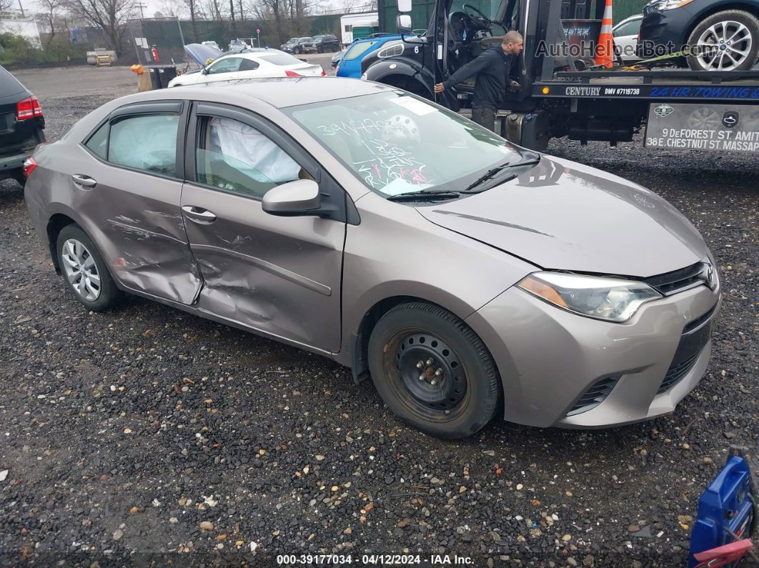 2015 Toyota Corolla Le Brown vin: 2T1BURHE4FC452808