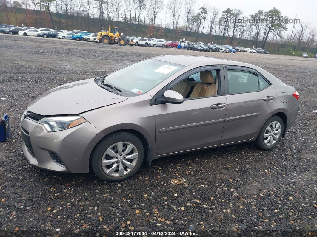 2015 Toyota Corolla Le Brown vin: 2T1BURHE4FC452808