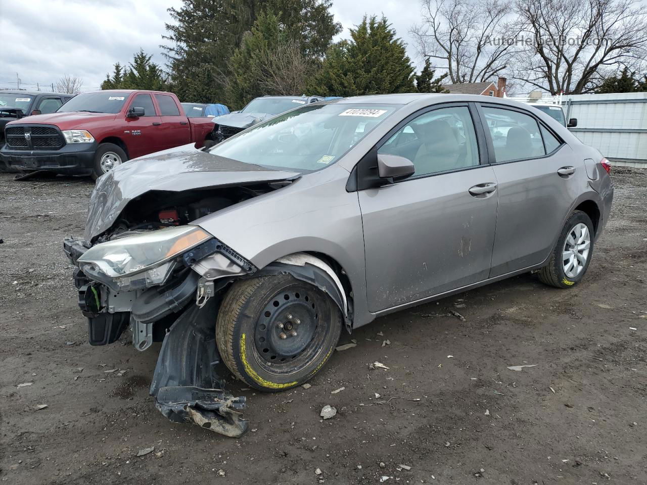 2015 Toyota Corolla L Gray vin: 2T1BURHE4FC465641