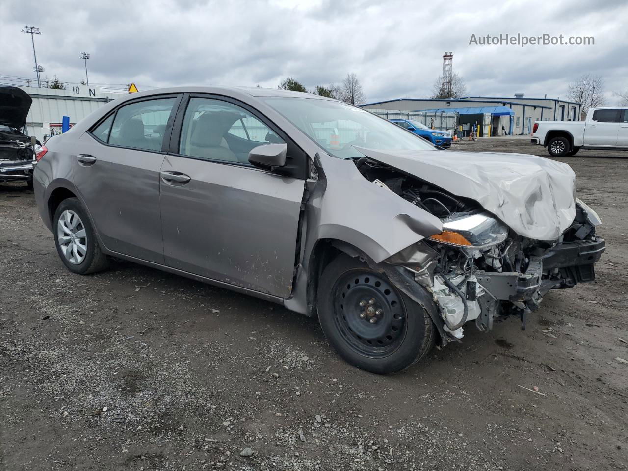 2015 Toyota Corolla L Gray vin: 2T1BURHE4FC465641