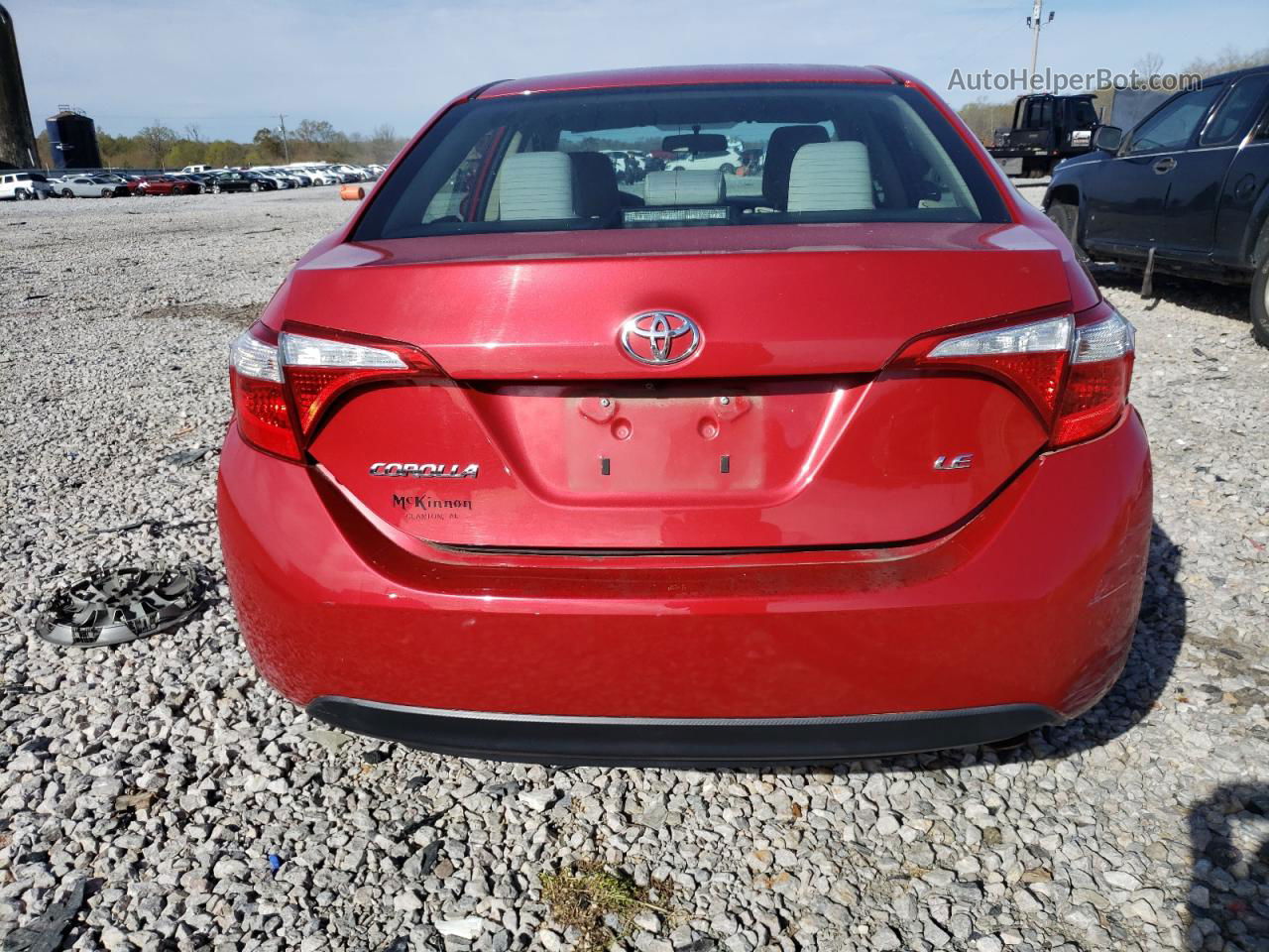 2015 Toyota Corolla L Red vin: 2T1BURHE4FC480284