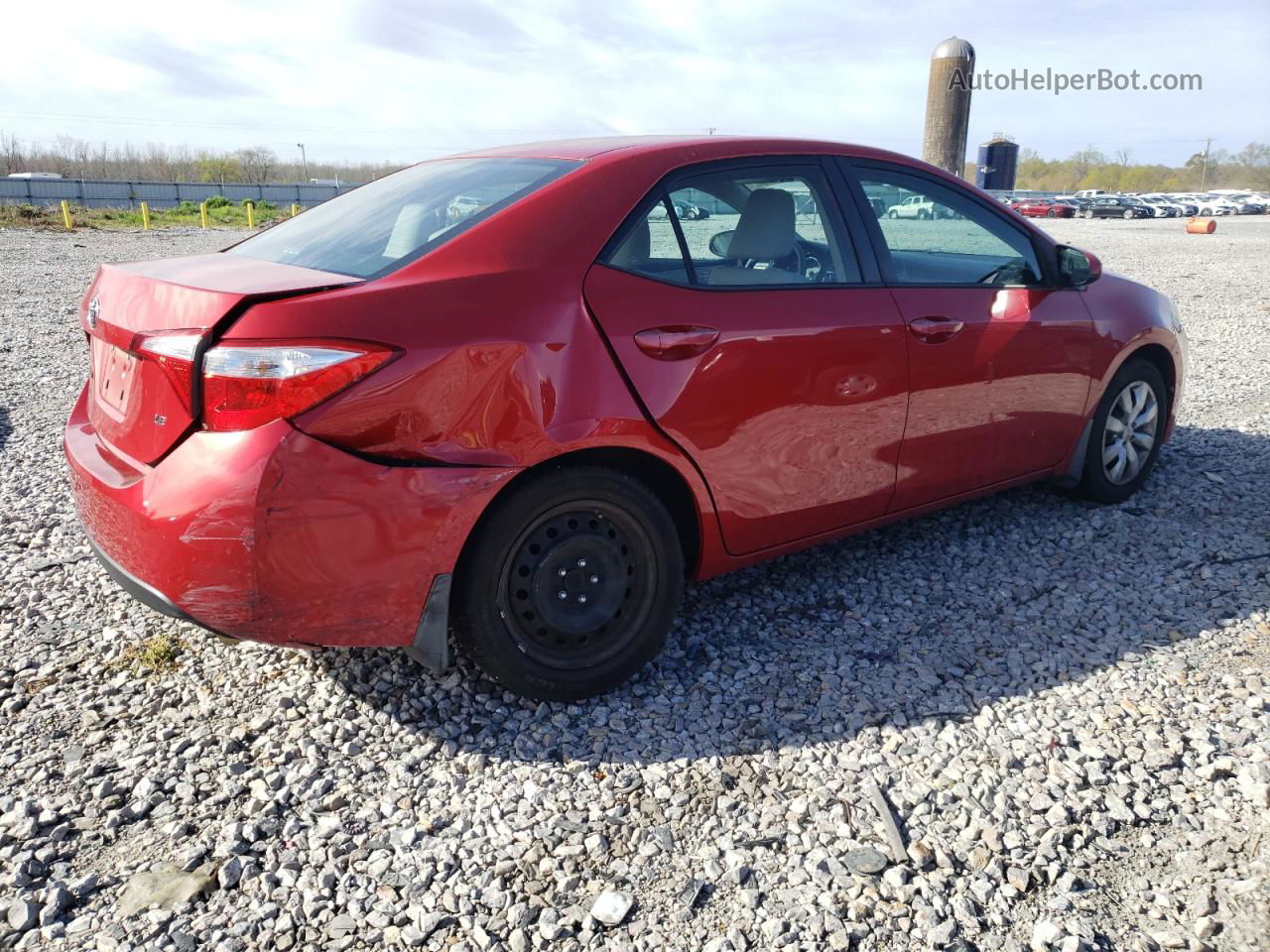 2015 Toyota Corolla L Red vin: 2T1BURHE4FC480284