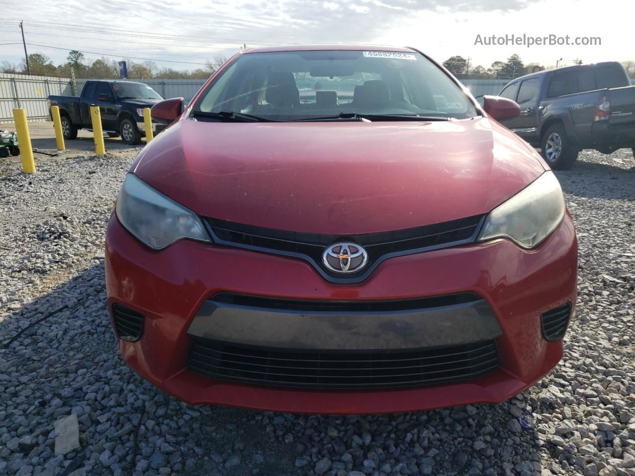 2015 Toyota Corolla L Red vin: 2T1BURHE4FC480284