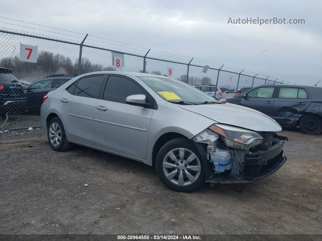 2016 Toyota Corolla Le Silver vin: 2T1BURHE4GC493912