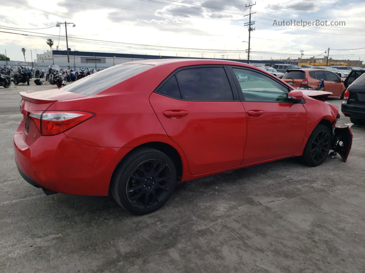 2016 Toyota Corolla L Red vin: 2T1BURHE4GC519361