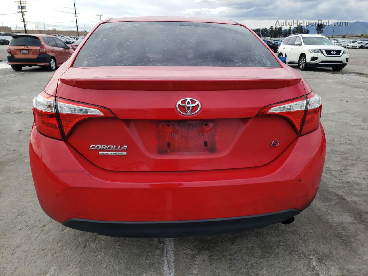 2016 Toyota Corolla L Red vin: 2T1BURHE4GC519361