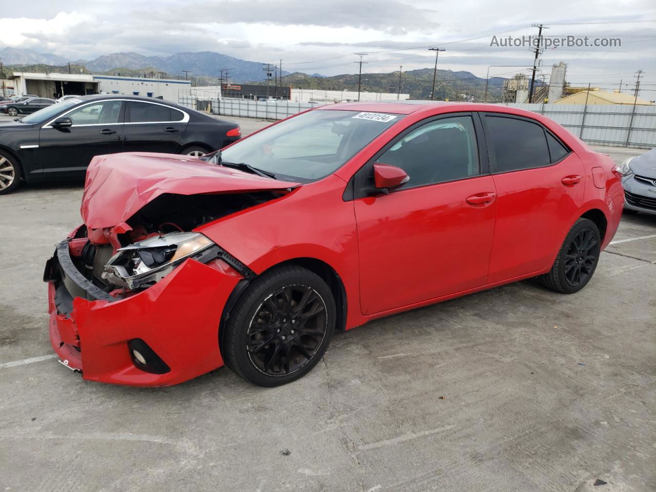 2016 Toyota Corolla L Red vin: 2T1BURHE4GC519361