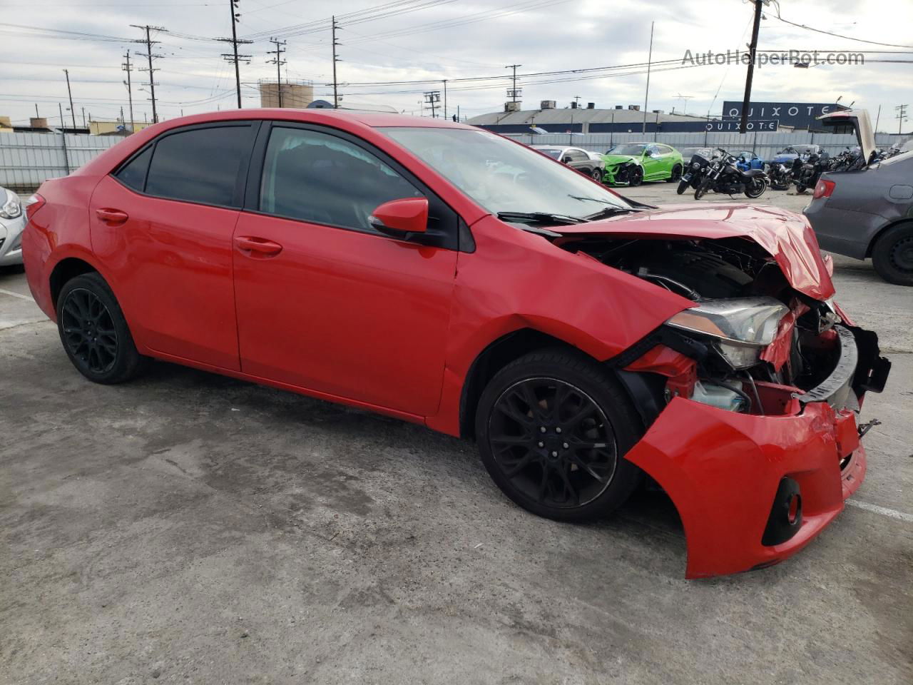 2016 Toyota Corolla L Red vin: 2T1BURHE4GC519361