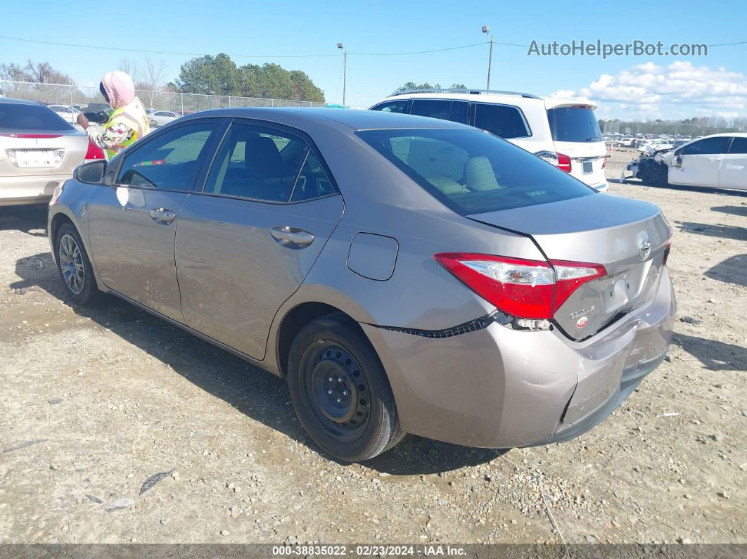 2016 Toyota Corolla Le Beige vin: 2T1BURHE4GC534992