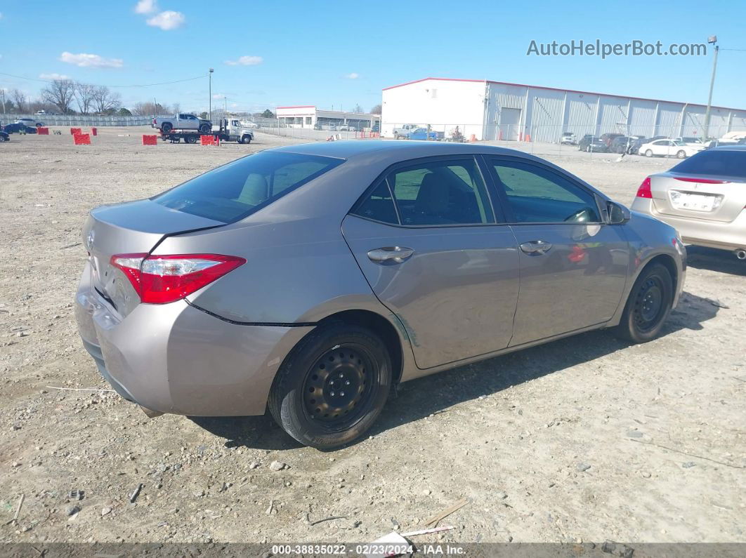 2016 Toyota Corolla Le Beige vin: 2T1BURHE4GC534992