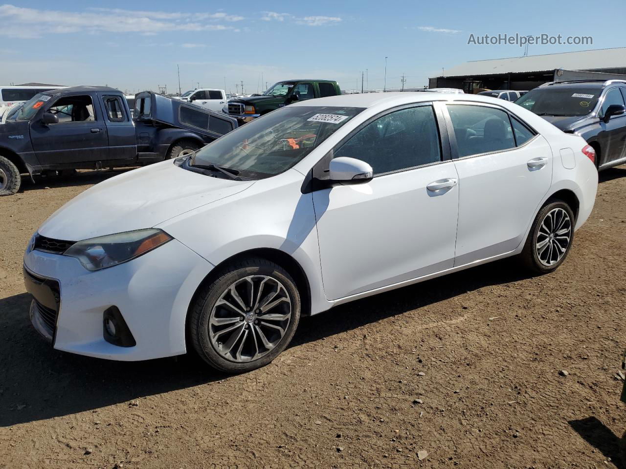 2016 Toyota Corolla L White vin: 2T1BURHE4GC543403