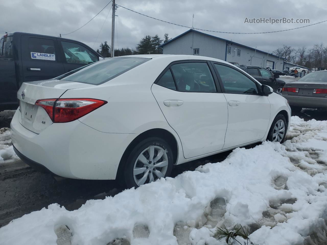 2016 Toyota Corolla L White vin: 2T1BURHE4GC586722