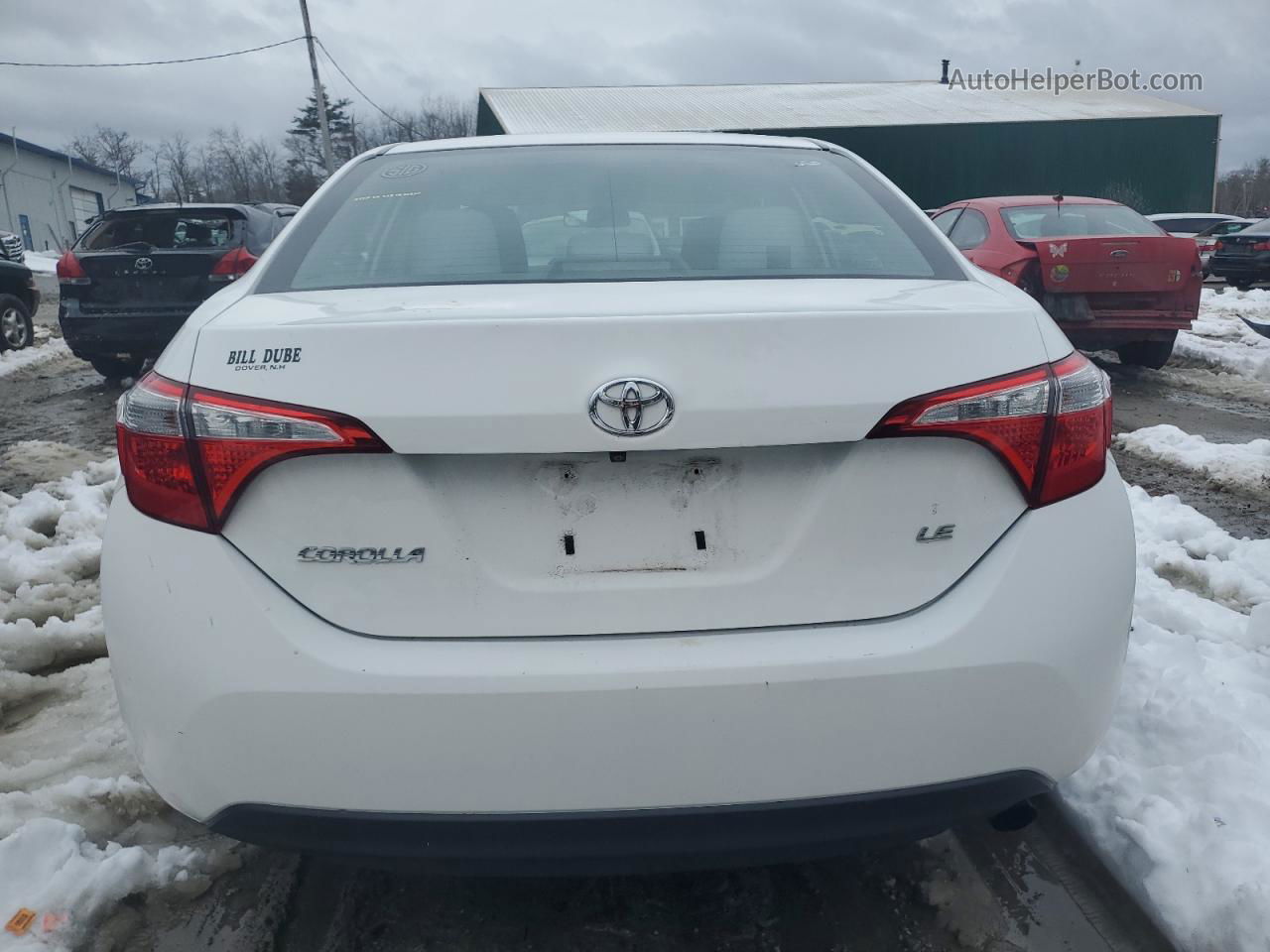 2016 Toyota Corolla L White vin: 2T1BURHE4GC586722