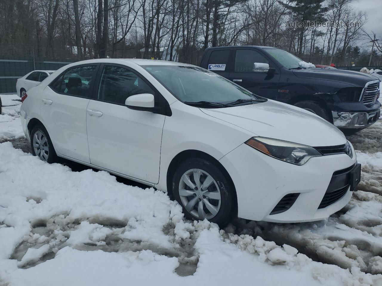 2016 Toyota Corolla L White vin: 2T1BURHE4GC586722