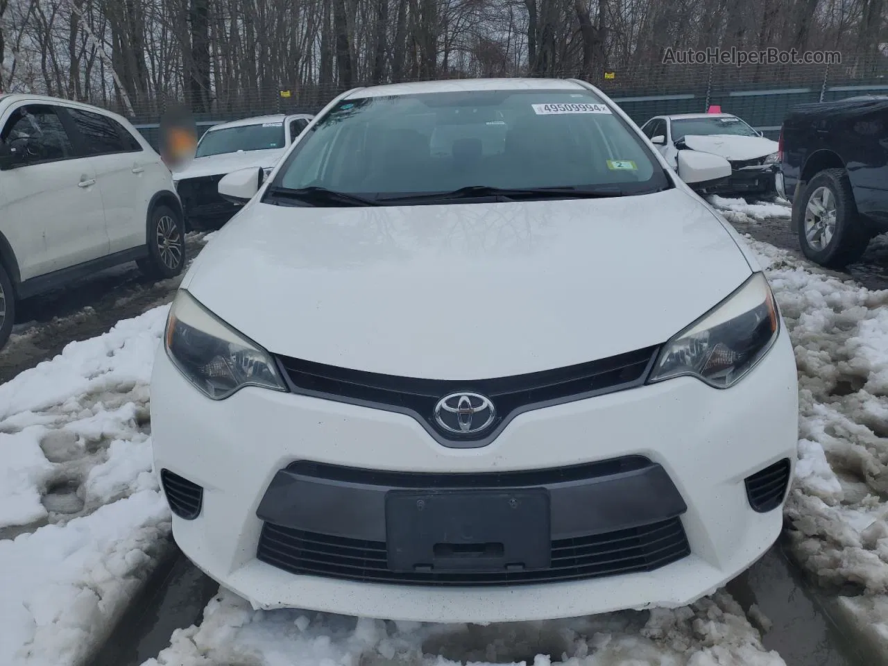 2016 Toyota Corolla L White vin: 2T1BURHE4GC586722