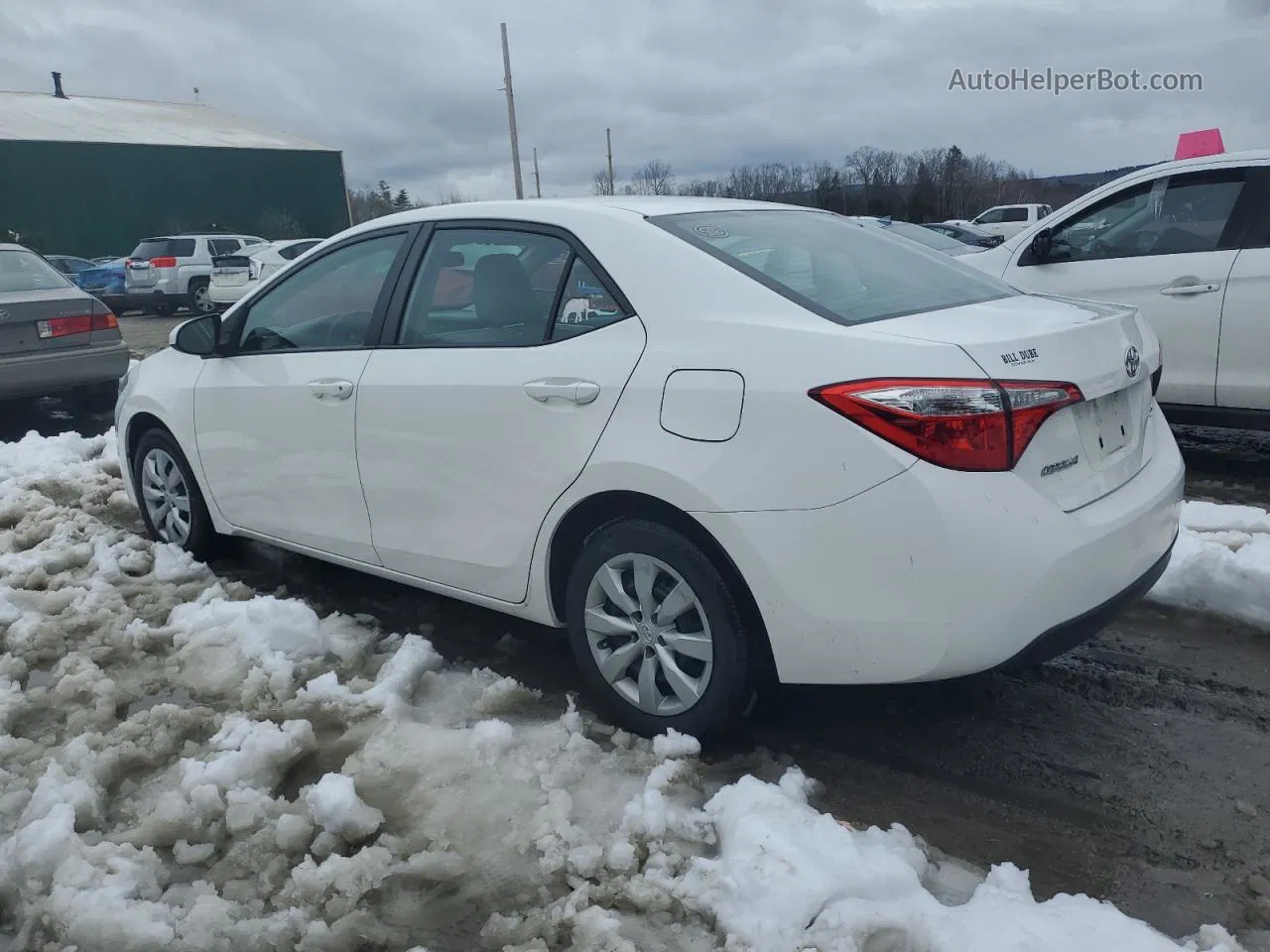 2016 Toyota Corolla L White vin: 2T1BURHE4GC586722