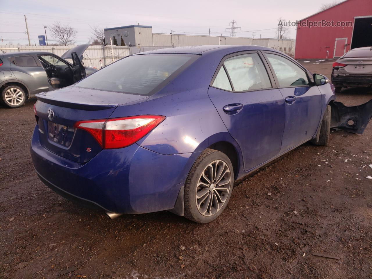 2016 Toyota Corolla L Blue vin: 2T1BURHE4GC612560