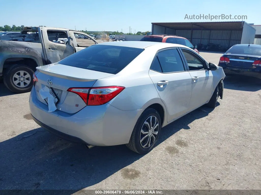 2016 Toyota Corolla S Silver vin: 2T1BURHE4GC646613