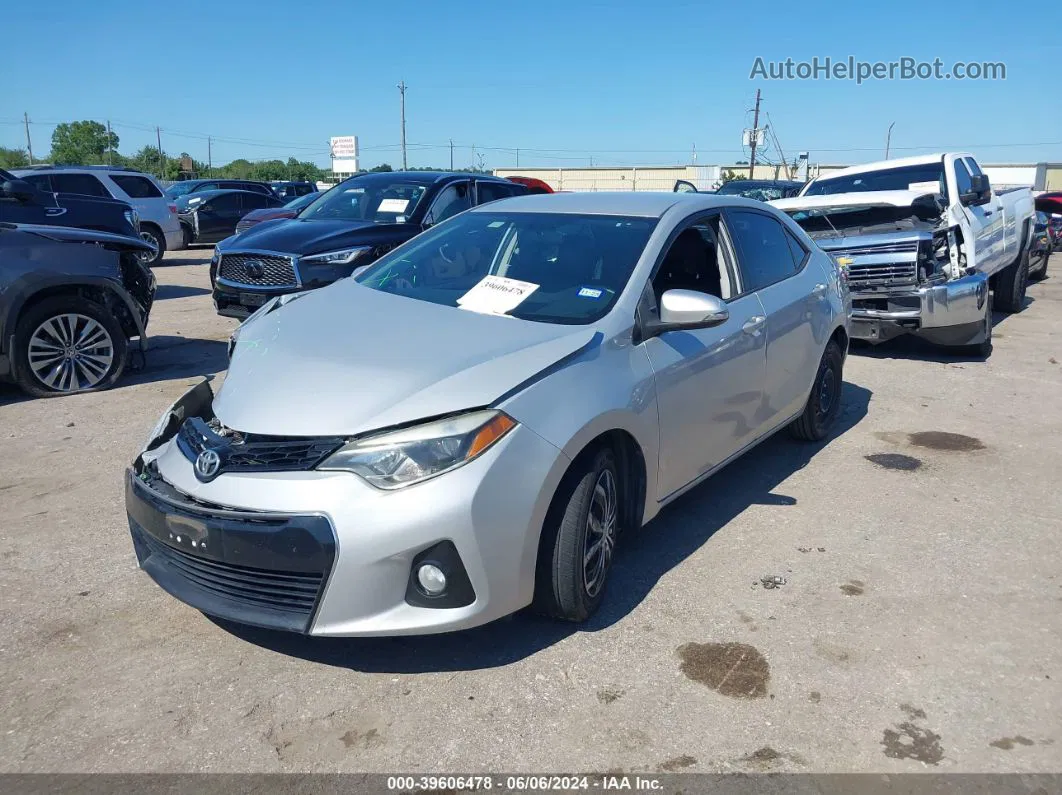 2016 Toyota Corolla S Silver vin: 2T1BURHE4GC646613