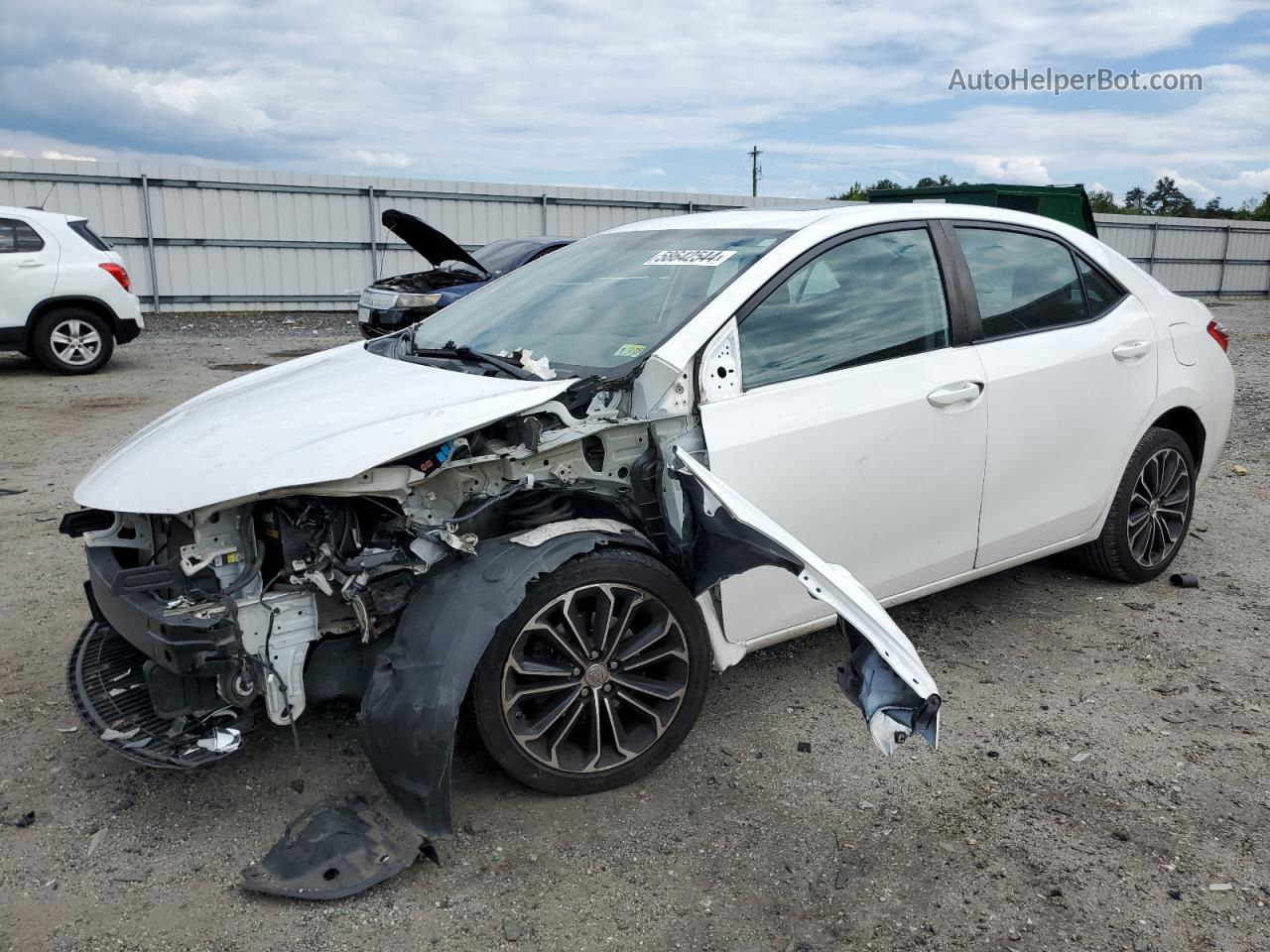 2016 Toyota Corolla L White vin: 2T1BURHE4GC664593