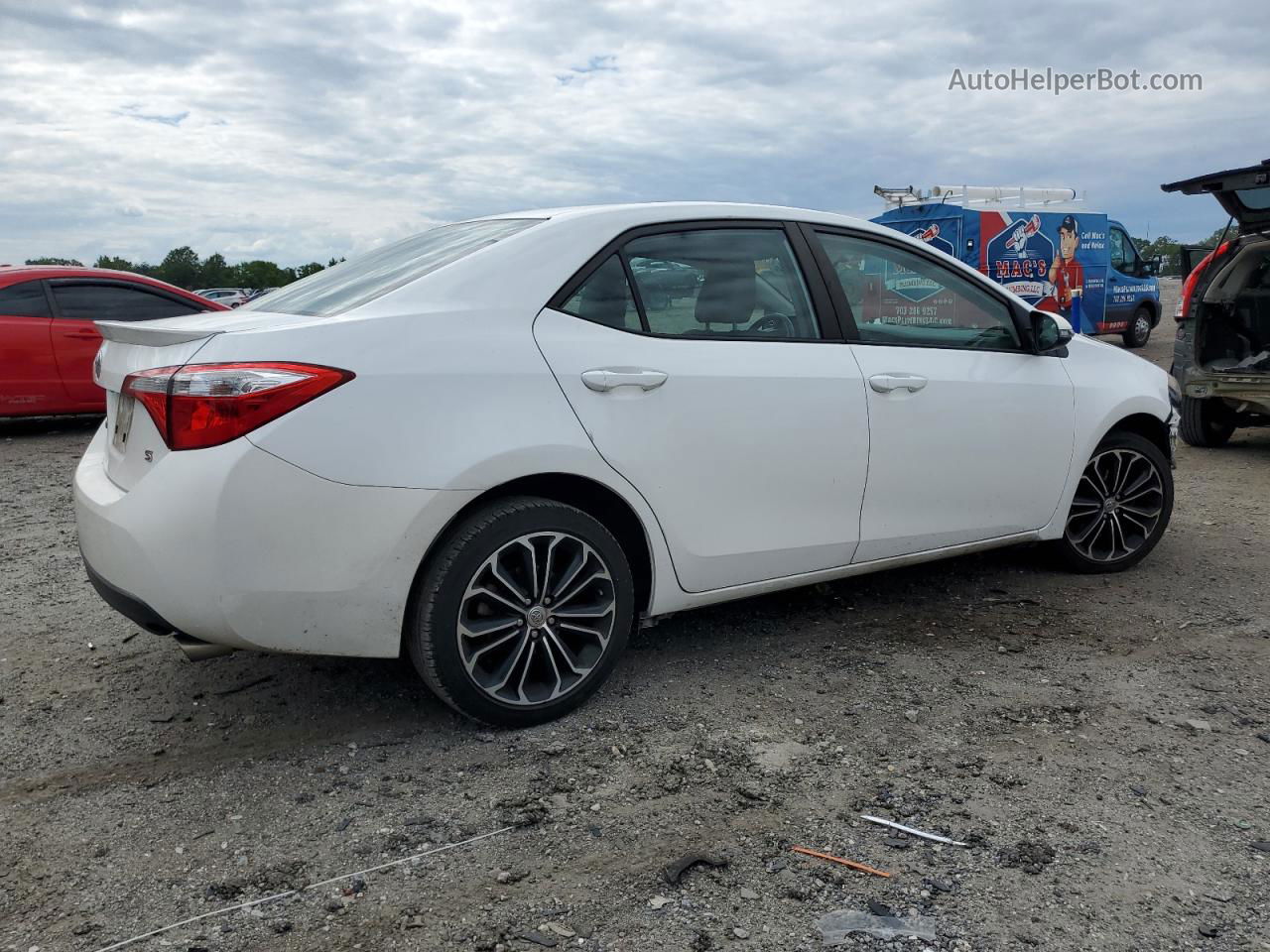 2016 Toyota Corolla L White vin: 2T1BURHE4GC664593