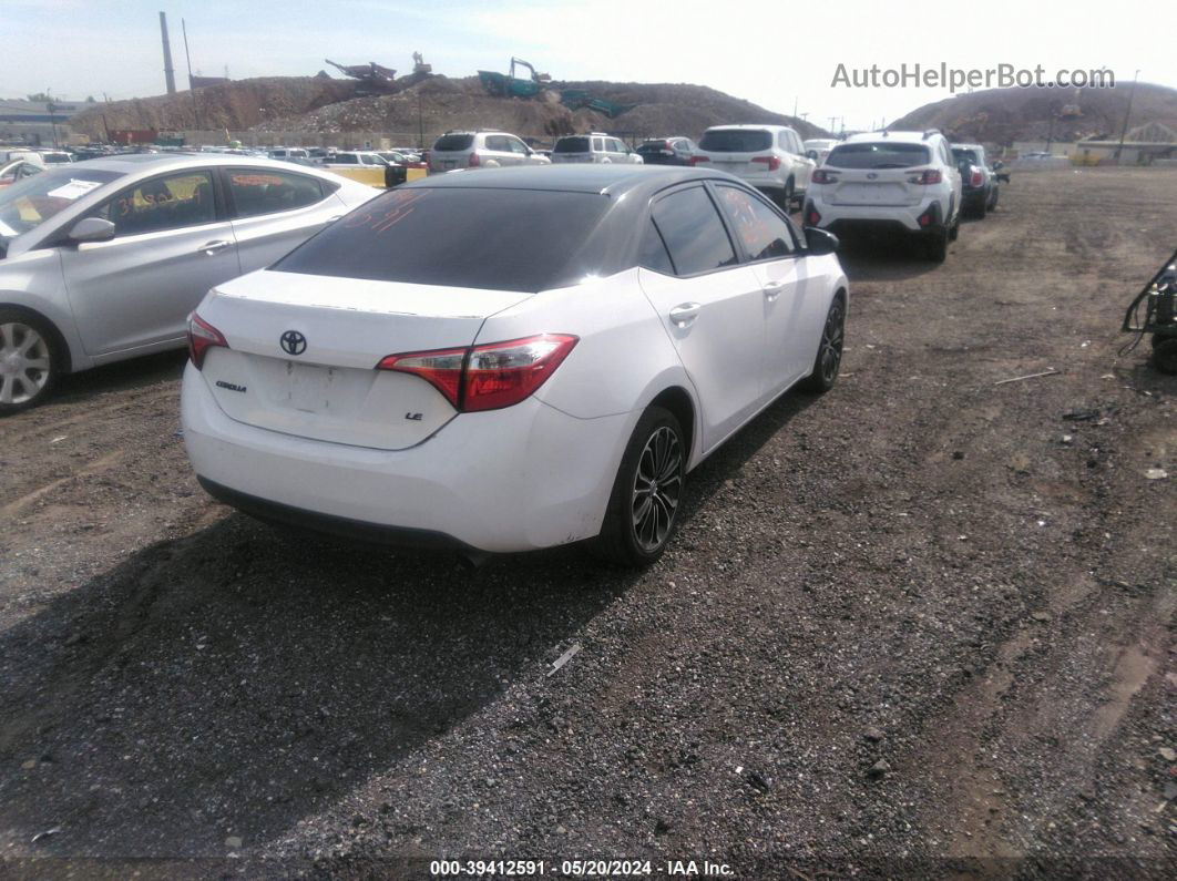 2016 Toyota Corolla Le White vin: 2T1BURHE4GC664853