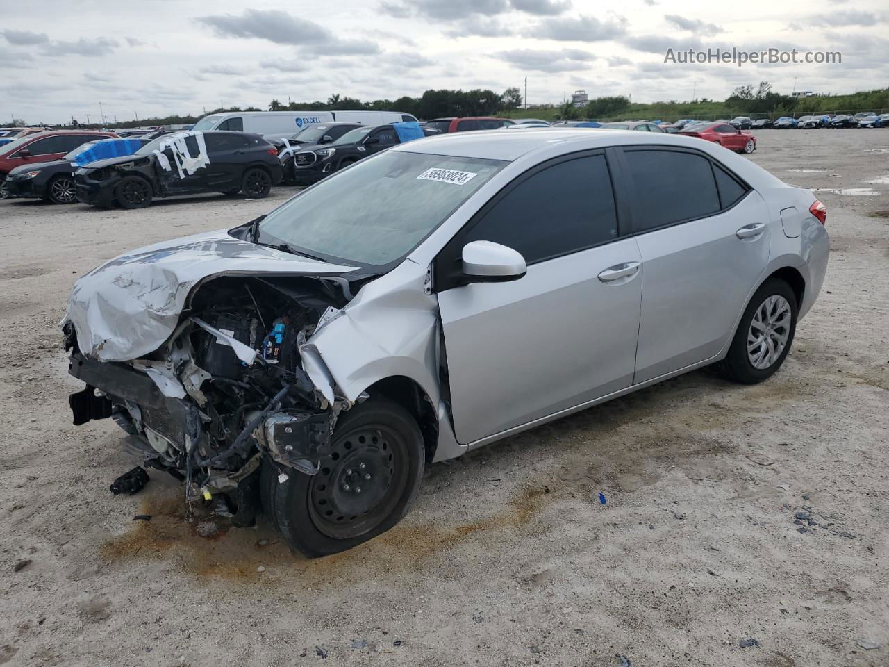 2017 Toyota Corolla L Silver vin: 2T1BURHE4HC747183