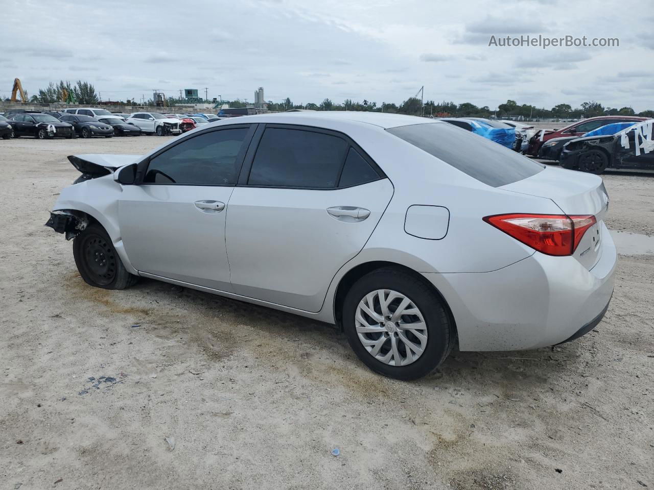 2017 Toyota Corolla L Silver vin: 2T1BURHE4HC747183