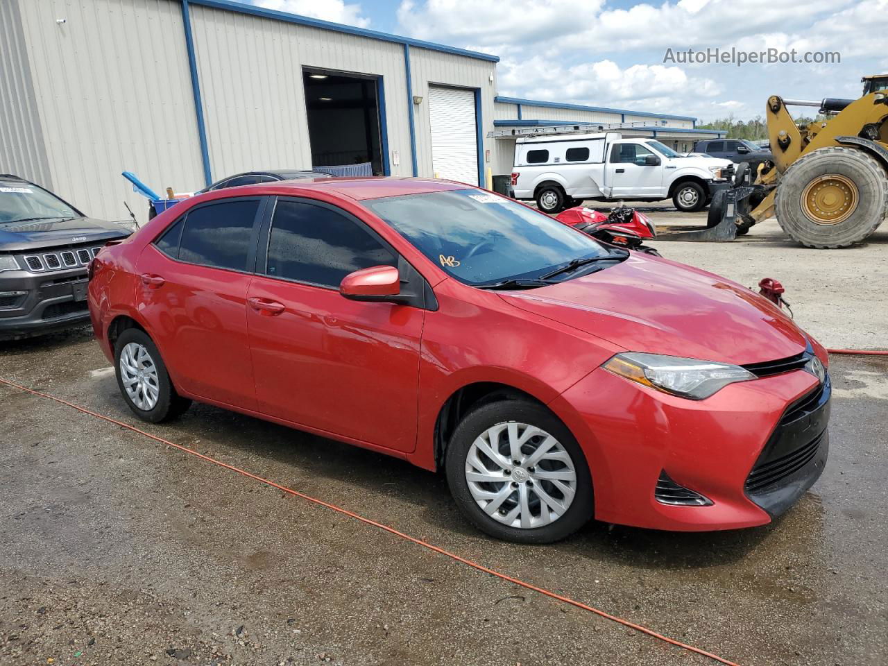 2017 Toyota Corolla L Red vin: 2T1BURHE4HC751203